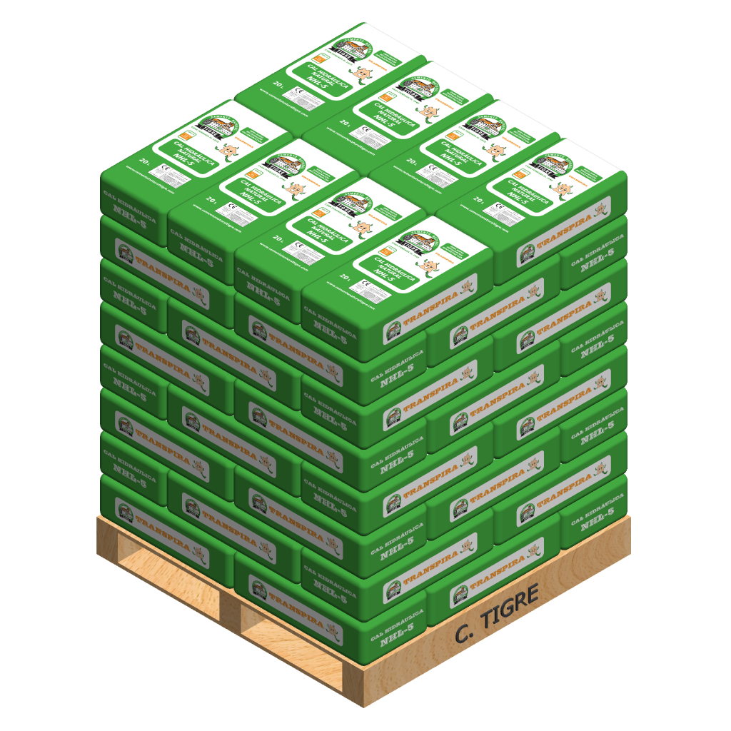 PALET CAL HIDRÁULICA NATURAL NHL-5 (1.184 Kg) - Palet A (64 sacos)